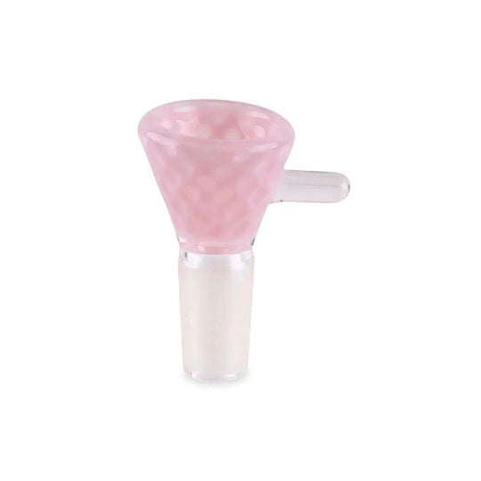 14mm Pink Slyme Honeycomb Funnel Bowl